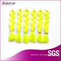 100% Kanekalon Jumbo Braid Synthetic Hair Yellow Color